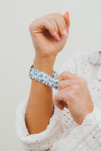 Blue Floral Scrunchie Watch Band