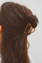 Tortoise Halfmoon Claw Clip