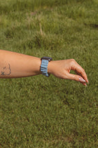 Baby Blue Jean Scrunchie Watch Band
