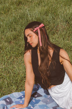 Red Gingham Bow Clip