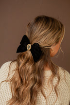 Rose Pendant Bow Barrette