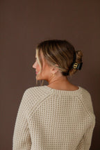 Gold Tabbed Black Claw Clip