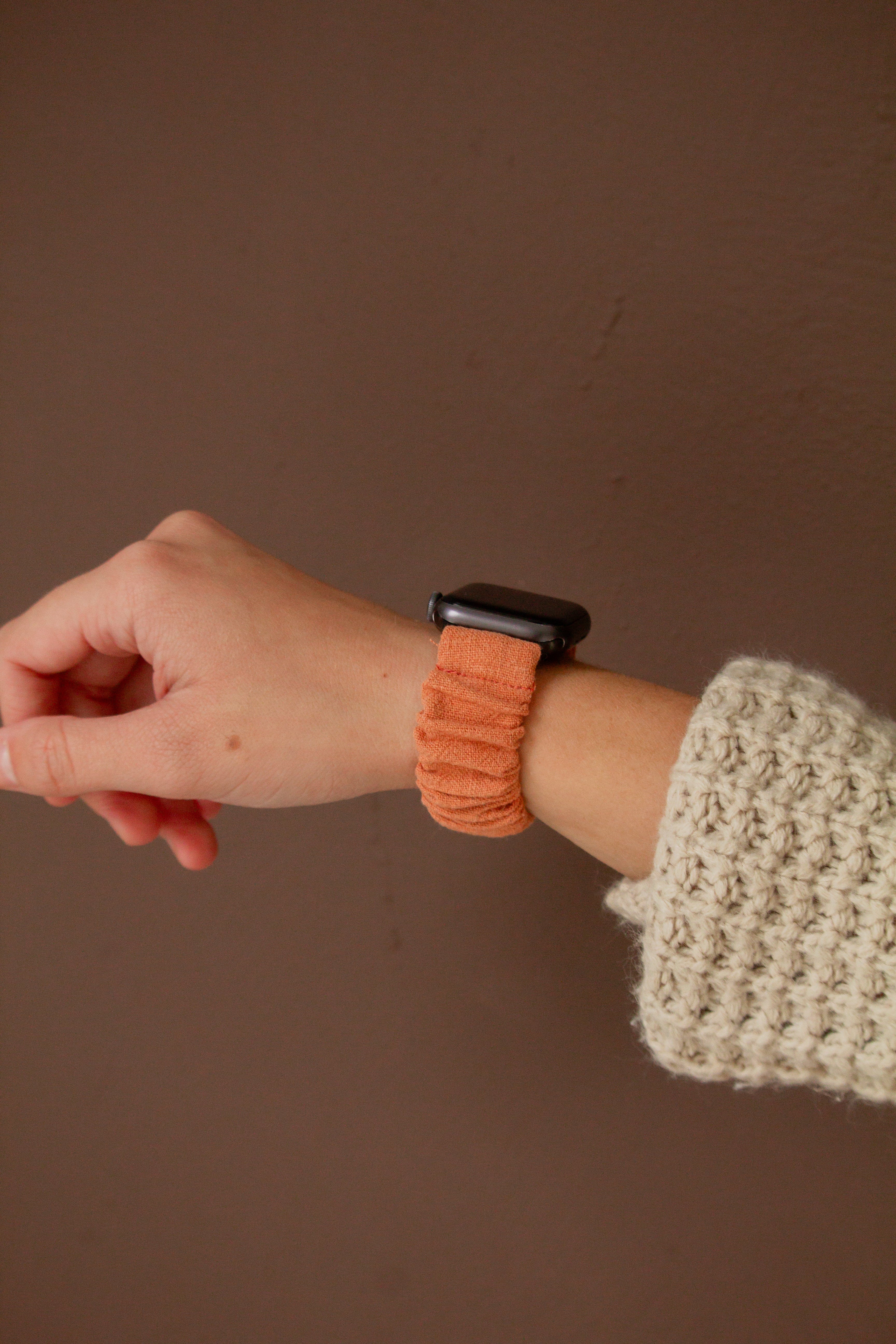 Pumpkin Spice Scrunchie Watch Band