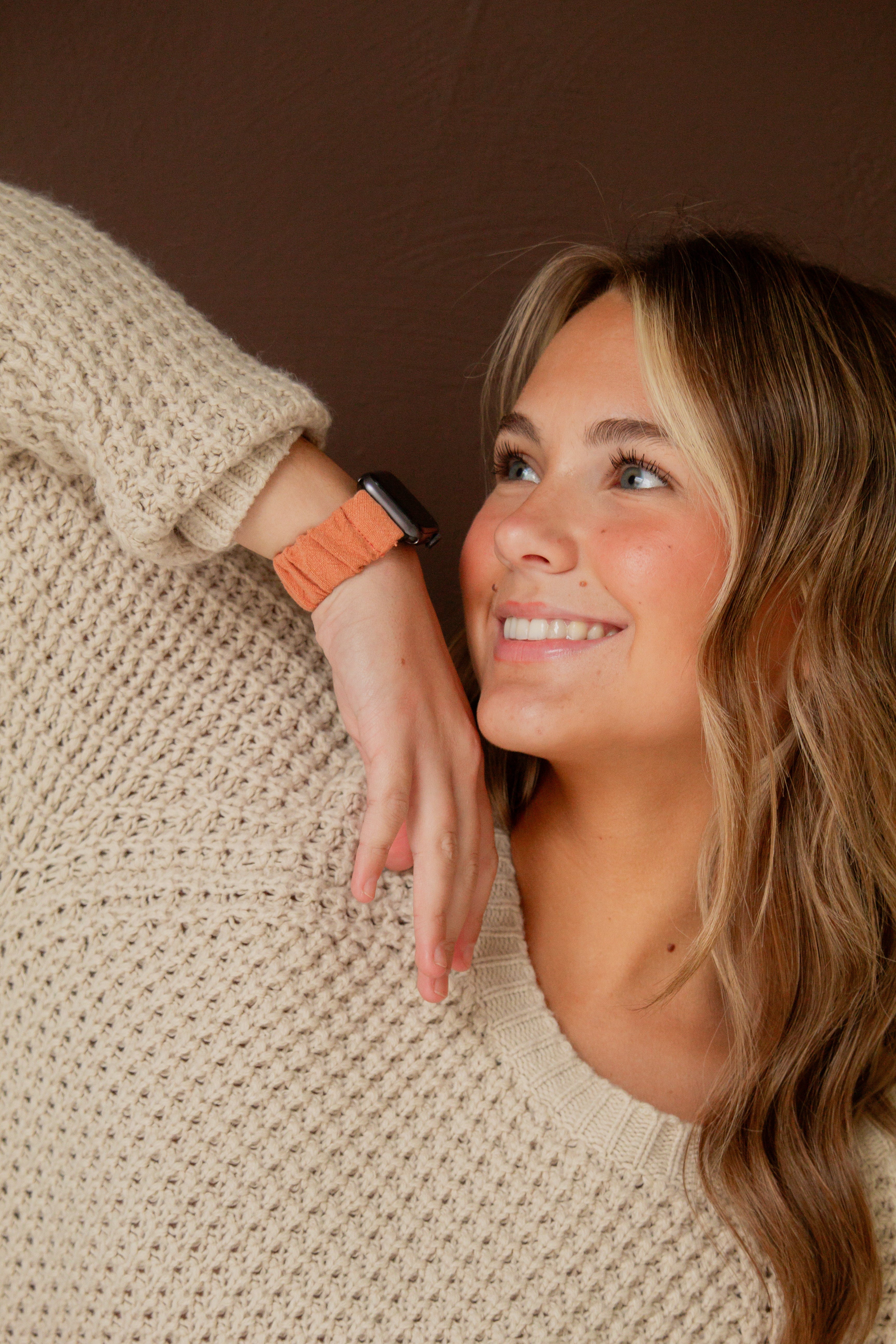 Pumpkin Spice Scrunchie Watch Band
