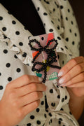 Black Beaded Bow Clips 2-pack