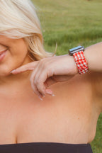 Red Checkered Scrunchie Watch Band