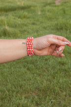 Red Checkered Scrunchie Watch Band