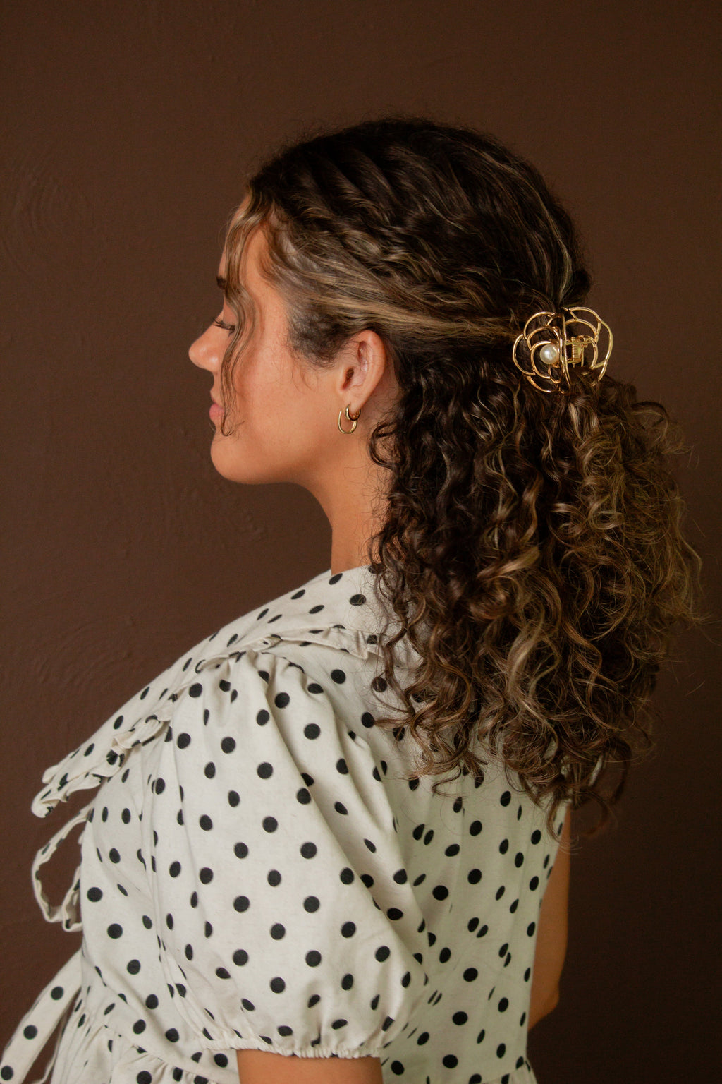 Rose Pearl Claw Clip