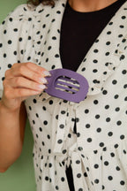 Circle Cutout Flat Claw Clip