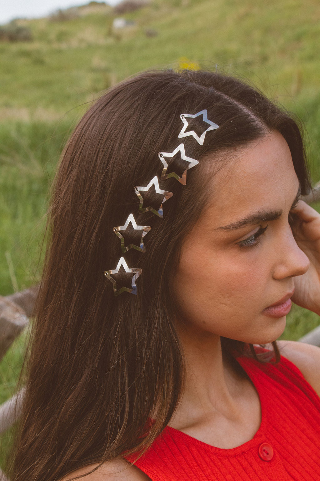 Silver Starlet Snap Clip 5-pack