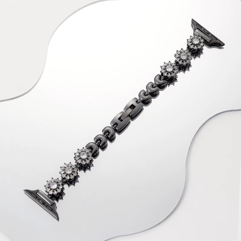Rotatable Rhinestone Snowflake Watch Band for Apple Watch