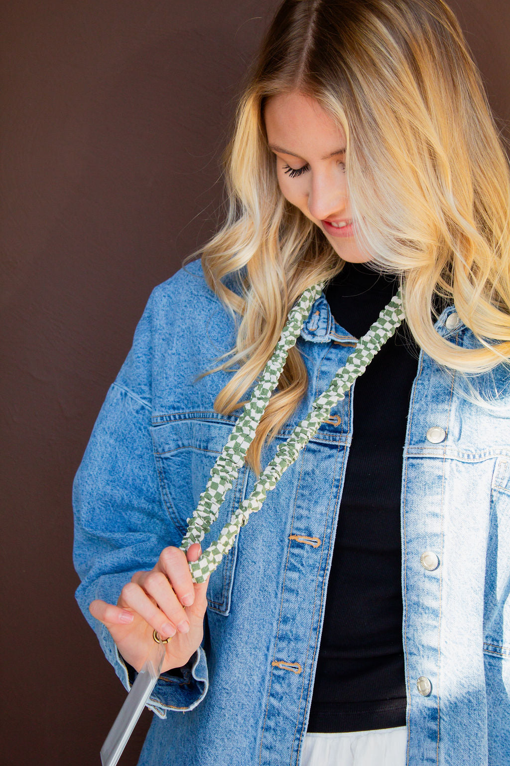 Lindsey Checked Lanyard