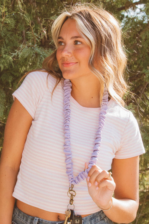 Chunky Purple Lanyard
