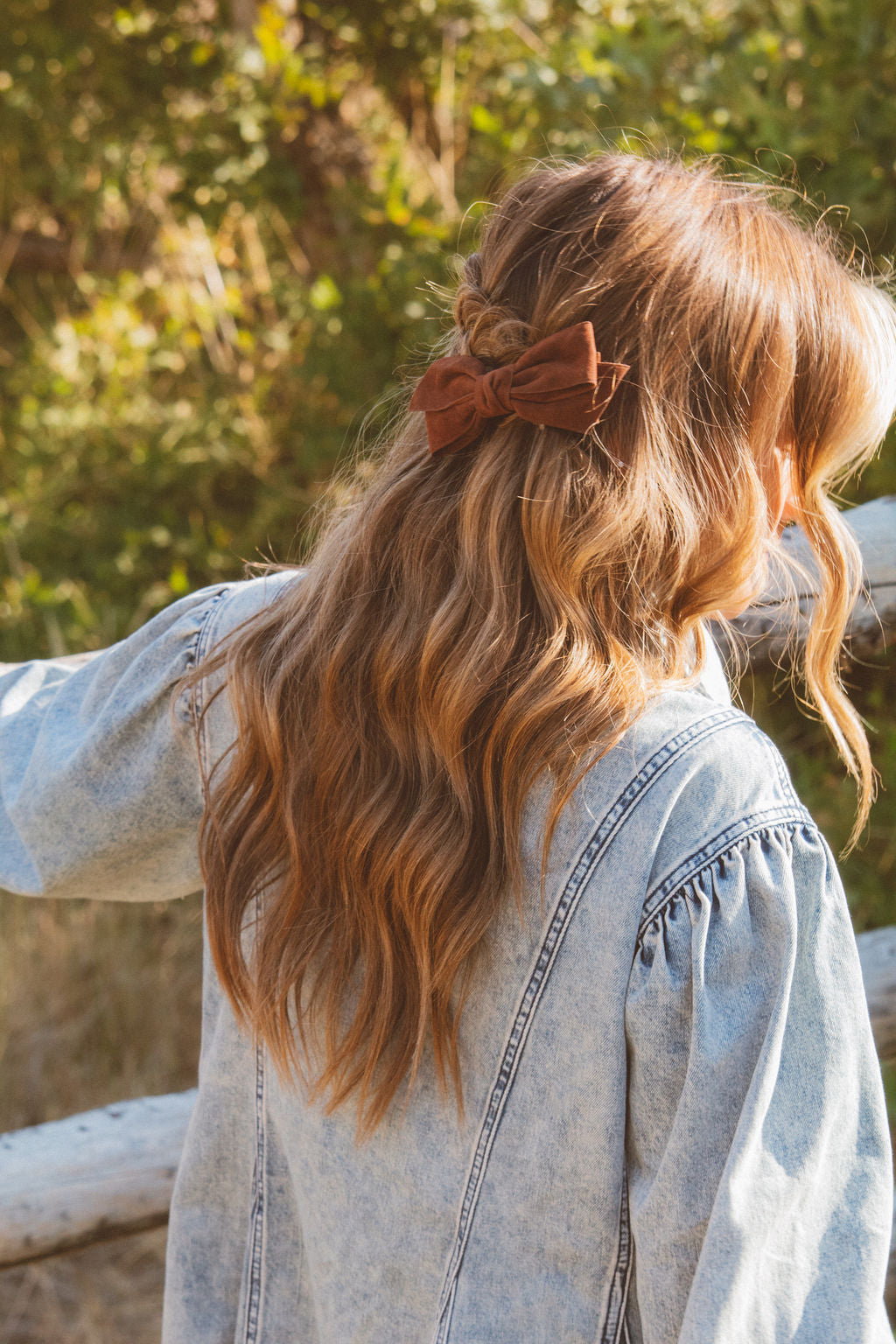 Suede Bow Barrette