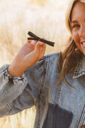Leather Bow Alligator Clip