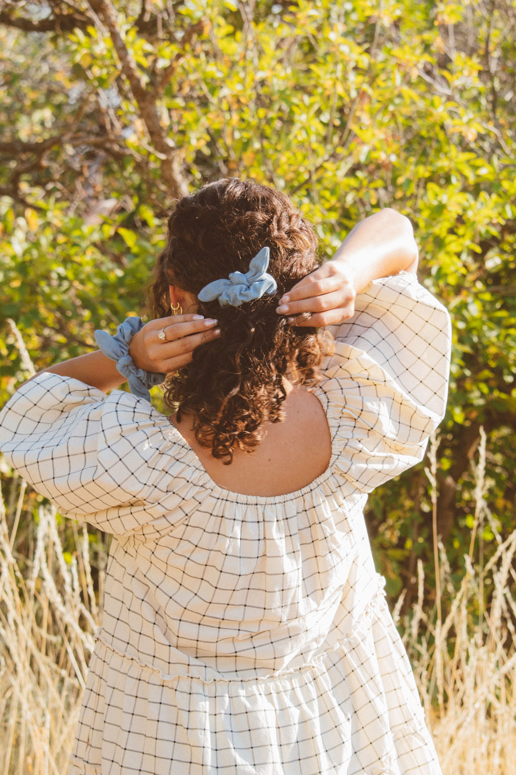 Denim Bow Scrunchie