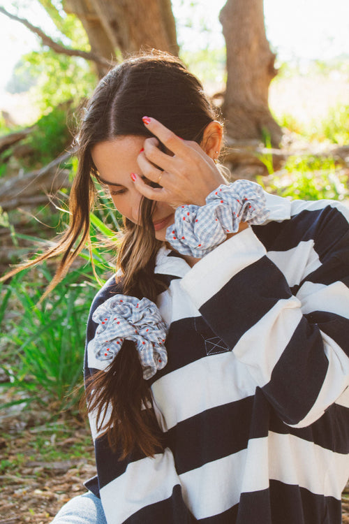 Cherry Gingham Jumbo Scrunchie