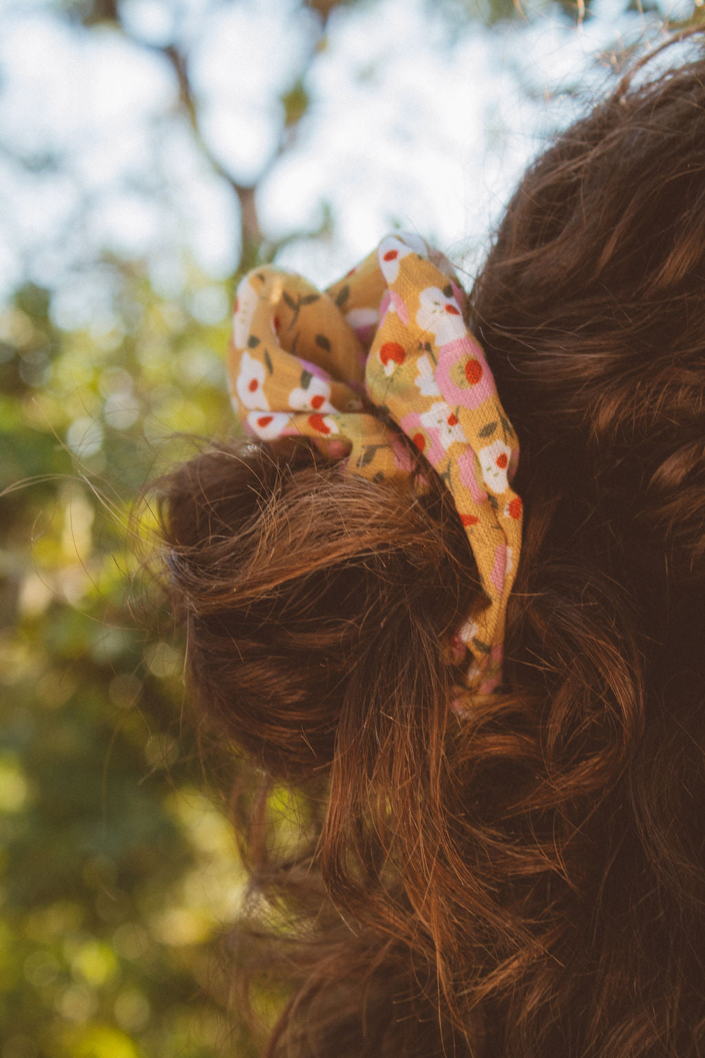 Autumnal Floral Oversized Scrunchie