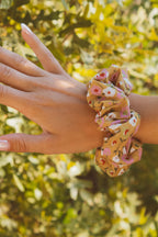 Autumnal Floral Oversized Scrunchie