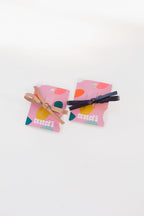Leather Bow Alligator Clip
