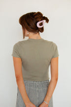 Circle Cutout Flat Claw Clip