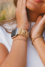 Mustard Gingham Watch Band