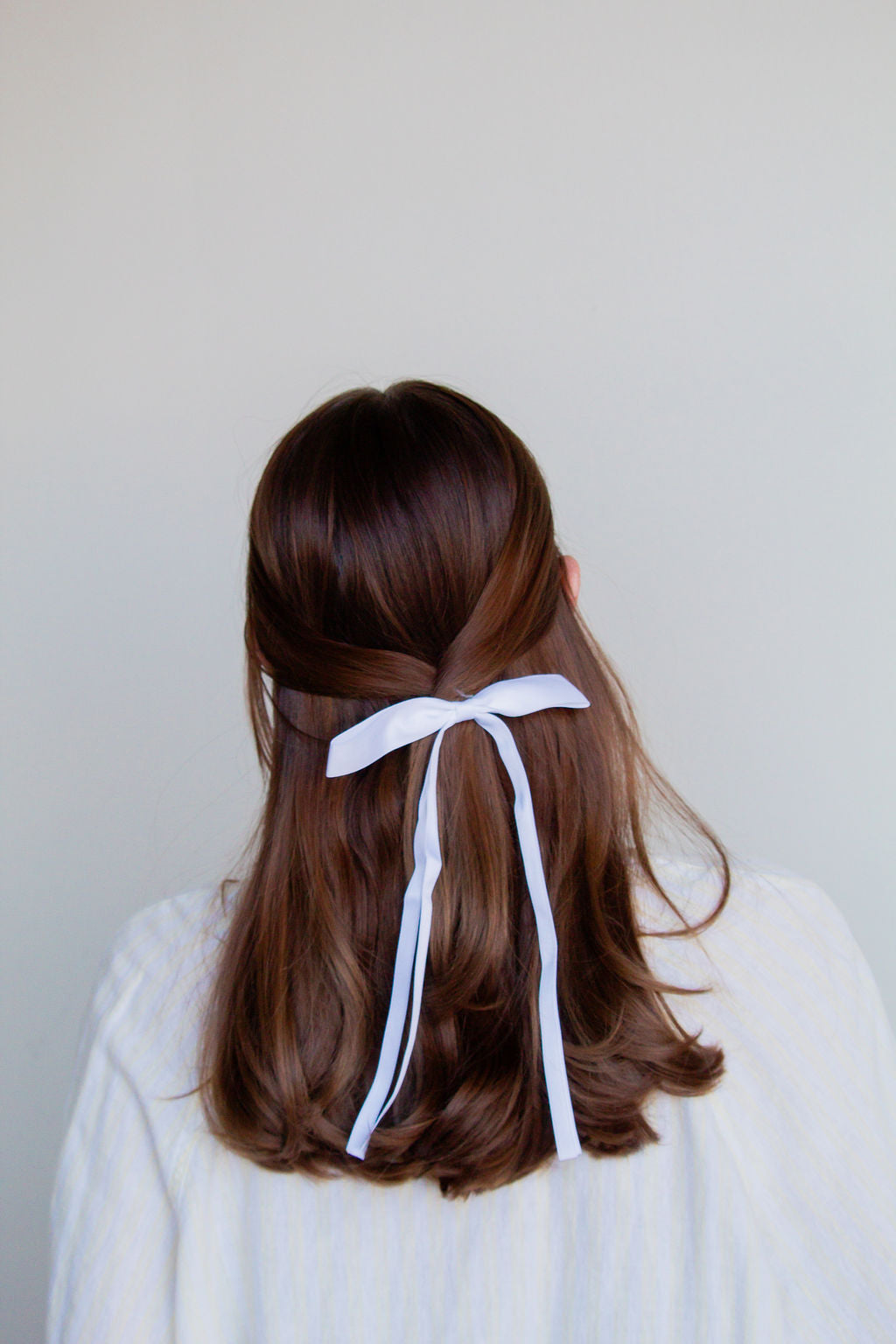 Satin Ribbon Long Bow Clip