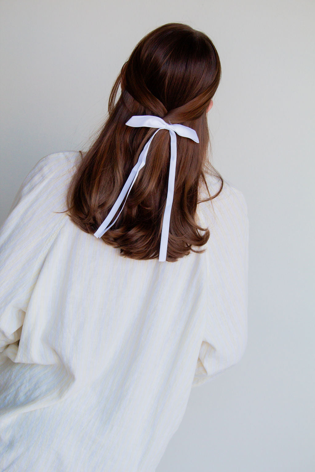 Satin Ribbon Long Bow Clip