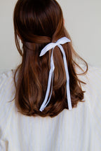 Satin Ribbon Long Bow Clip