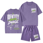 Identity Over Image Christian Washed T-Shirt & Shorts