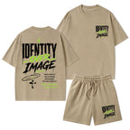 Identity Over Image Christian Washed T-Shirt & Shorts