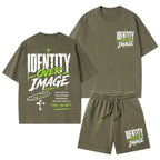 Identity Over Image Christian Washed T-Shirt & Shorts