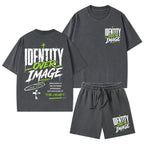 Identity Over Image Christian Washed T-Shirt & Shorts