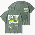 Identity Over Image Christian Washed V-Neck T-Shirt
