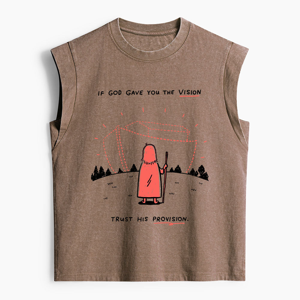 If God Gave You The Vision Christian Women's Washed Tank Top