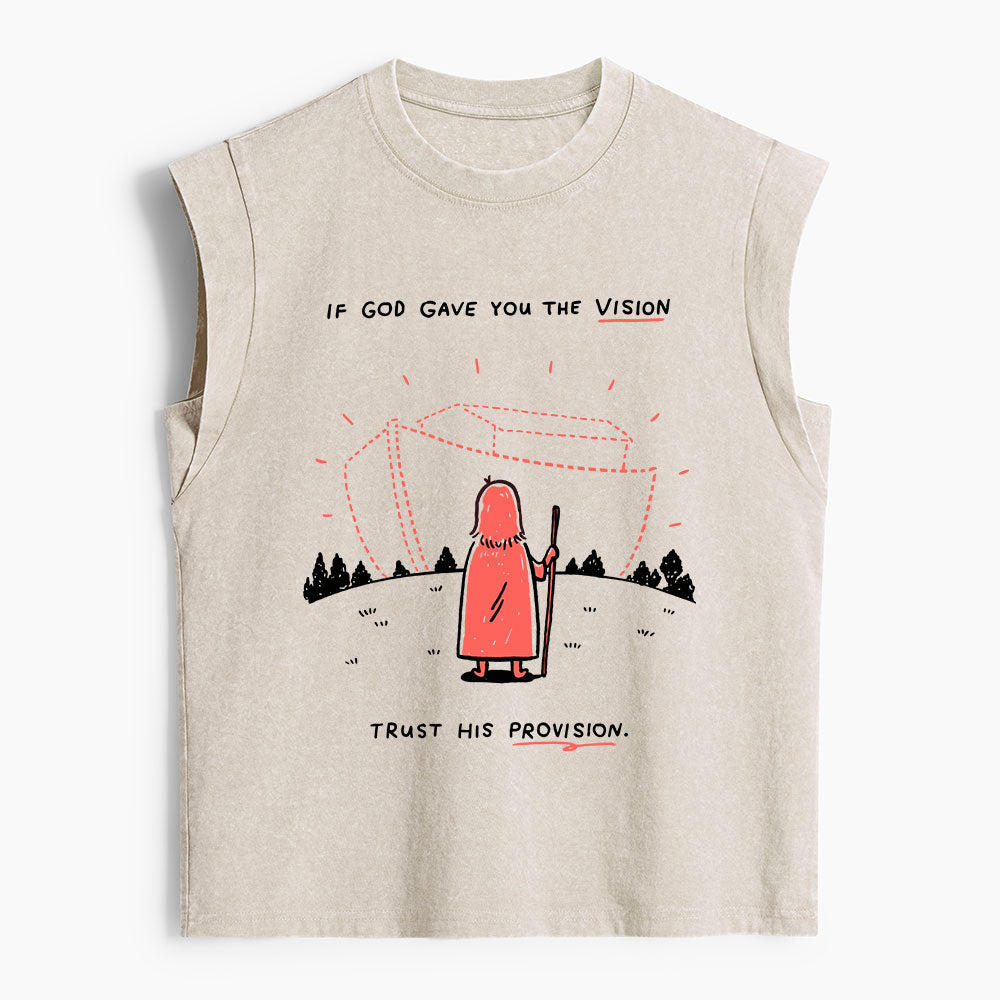 If God Gave You The Vision Christian Women's Washed Tank Top