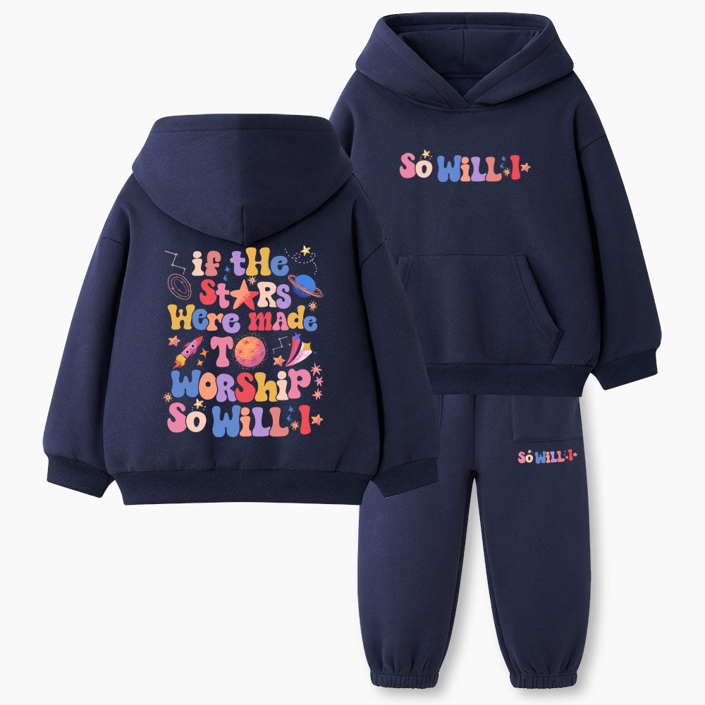 If The Star Were Made To Worship Christian Kid Fleece Hoodie Set