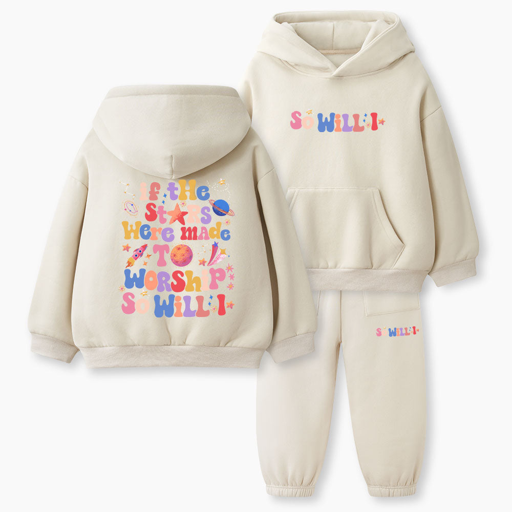 If The Star Were Made To Worship Christian Kid Fleece Hoodie Set