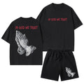 In God We Trust Christian Washed T-Shirt & Shorts