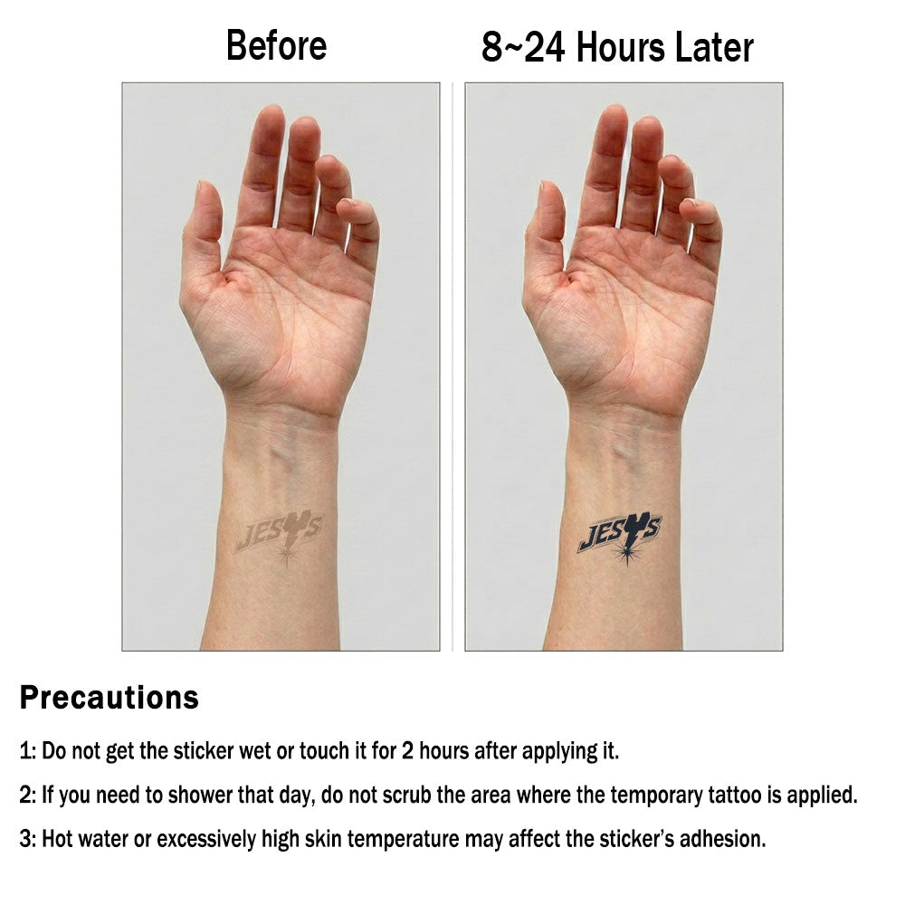 Jesus 12pcs Christian Temporary Tattoos
