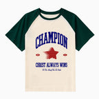 Jesus Christ Always Win Christian Raglan Sleeve T-Shirt