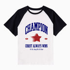 Jesus Christ Always Win Christian Raglan Sleeve T-Shirt