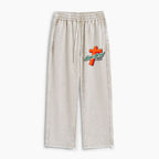 Jesus Christ Cross Christian Washed Sweatpants