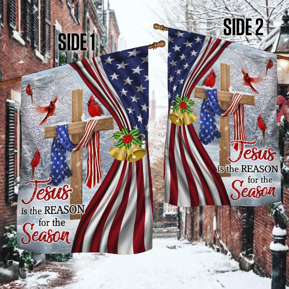 Jesus Christ Cross Christian Flag