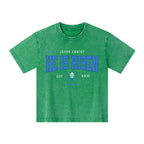 Jesus Christ He Is Risen Christian Kid Washed T-Shirt