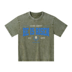 Jesus Christ He Is Risen Christian Kid Washed T-Shirt