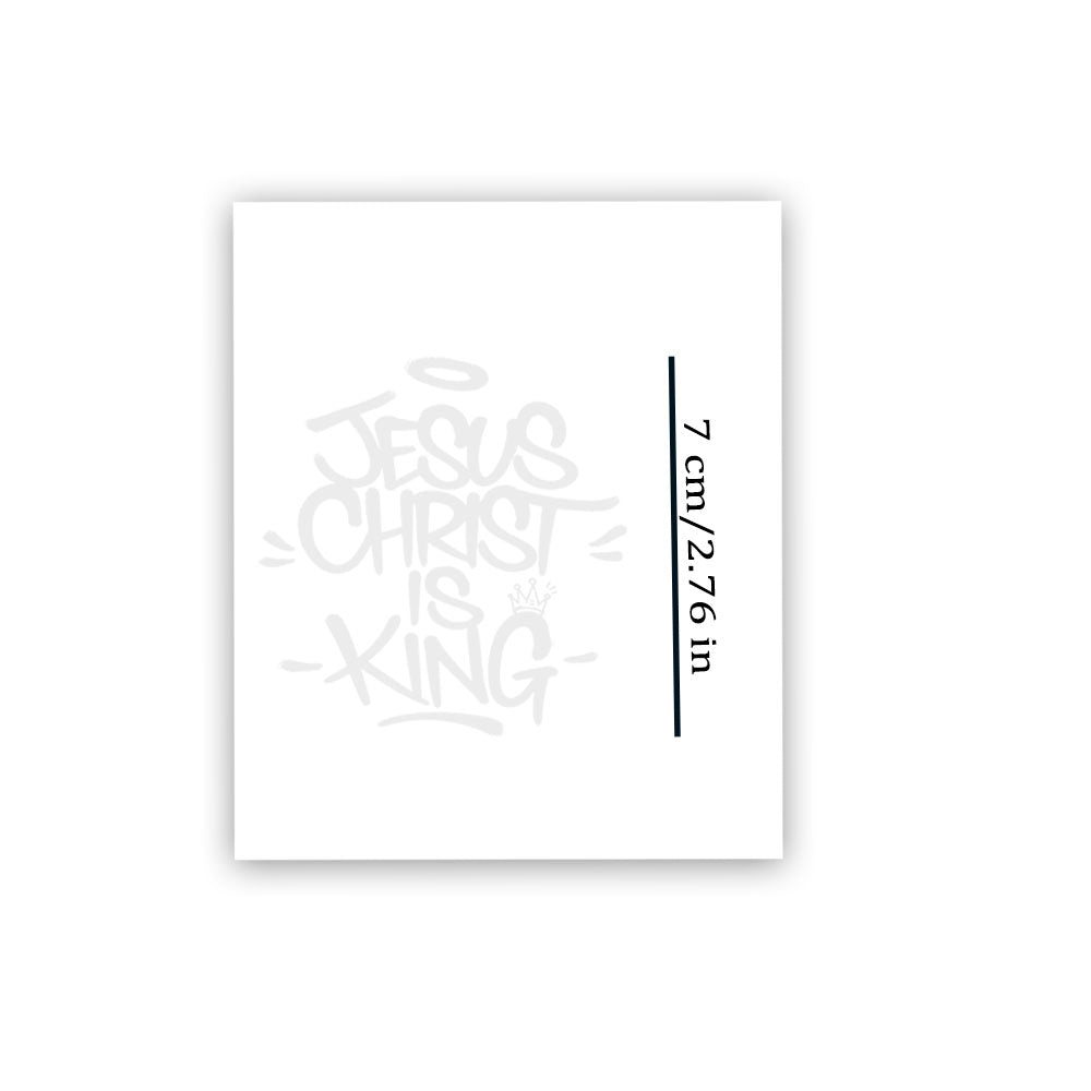 Jesus Christ Is King 12pcs Christian Temporary Tattoos