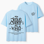 Jesus Christ Is King Christian Unisex Pocket T-Shirt