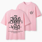 Jesus Christ Is King Christian Unisex Pocket T-Shirt