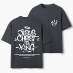 Jesus Christ Is King Christian Unisex Pocket T-Shirt